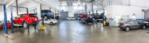Panoramic-car-garage-interior